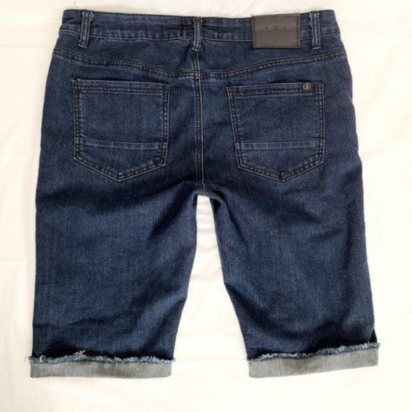Men's Blue Denim Jean Shorts - R - Picture 5 of 7